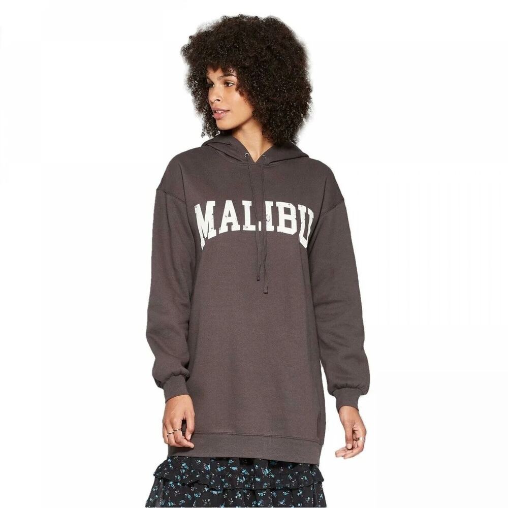 Wild Fable Malibu Hooded Tunic Sweatshirt Longline Pullover Hoodie Target